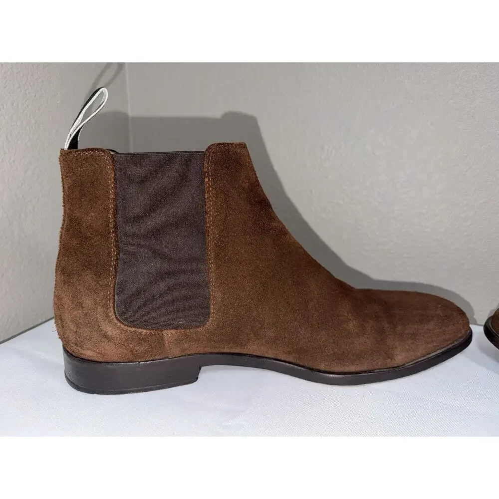 Paul Smith Gerald Size 42 US 9 Brown Suede Chelsea Boots Ankle Pull Tab